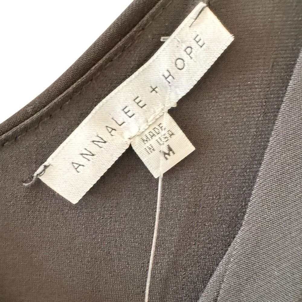 Annalee + Hope Black Jumpsuit with Wide Flared Legs Y2K SZ M #2459 - Picture 3 of 11